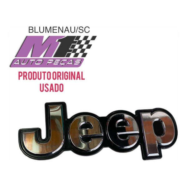 Emblema Logotipo Traseiro Cromo Jeep Renegade 2015 A 2021